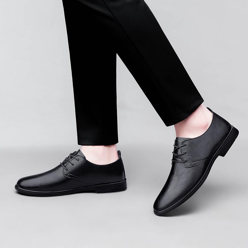 All-match Handmade Flats Genuine Leather Casual Shoes Luxury Breathable Men's Dress Shoes New High Quality Oxfords Men Shoes