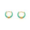 Niche Versatile Titanium Steel Earrings Women'S Fashion Simple Candy Color Oil Drip Earrings Advanced Sense