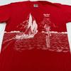 Vintage 90s KEY WEST FLORIDA SAIL BOAT WRAP AROUND T-Shirt MEDIUM/LARGE Fishing