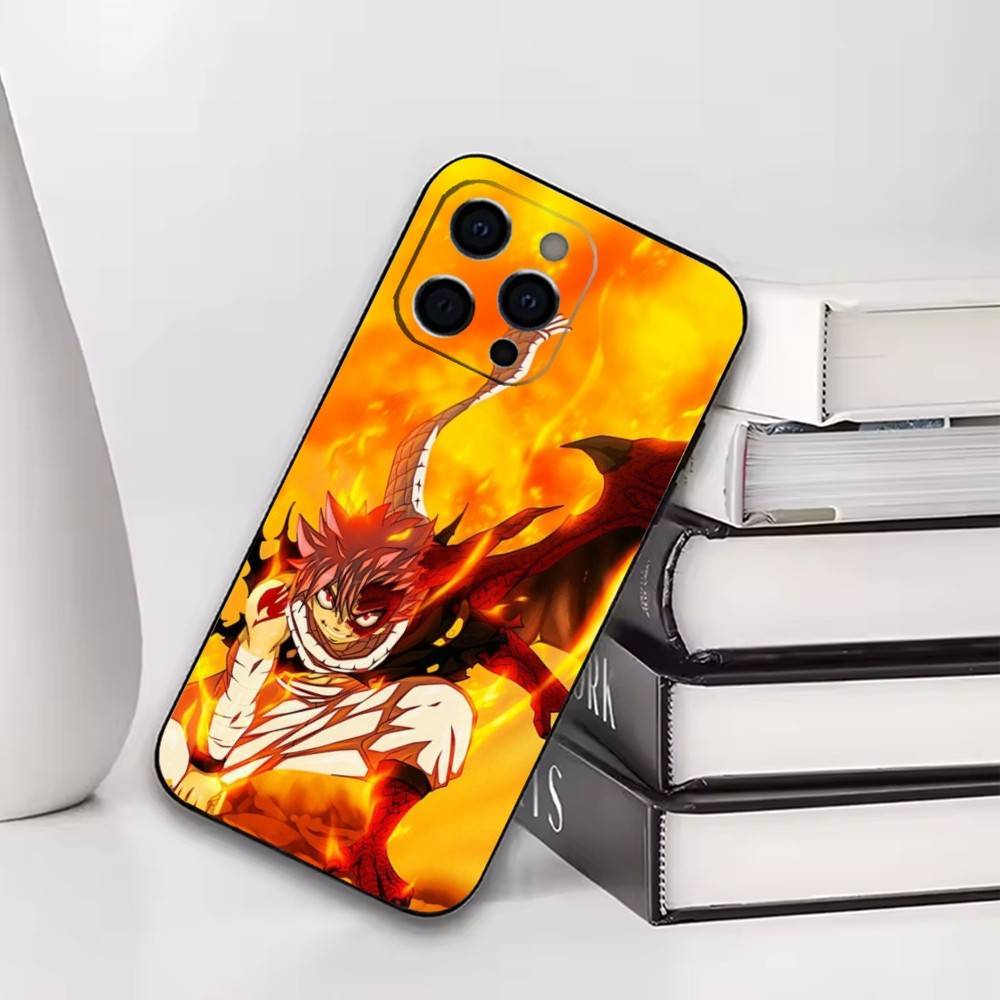 Fairy Tail Natsu Dragneel Phone Case For iPhone17,16,15,14,13,12,11 Plus,Pro Others Soft Black Cover iPhone14Plus