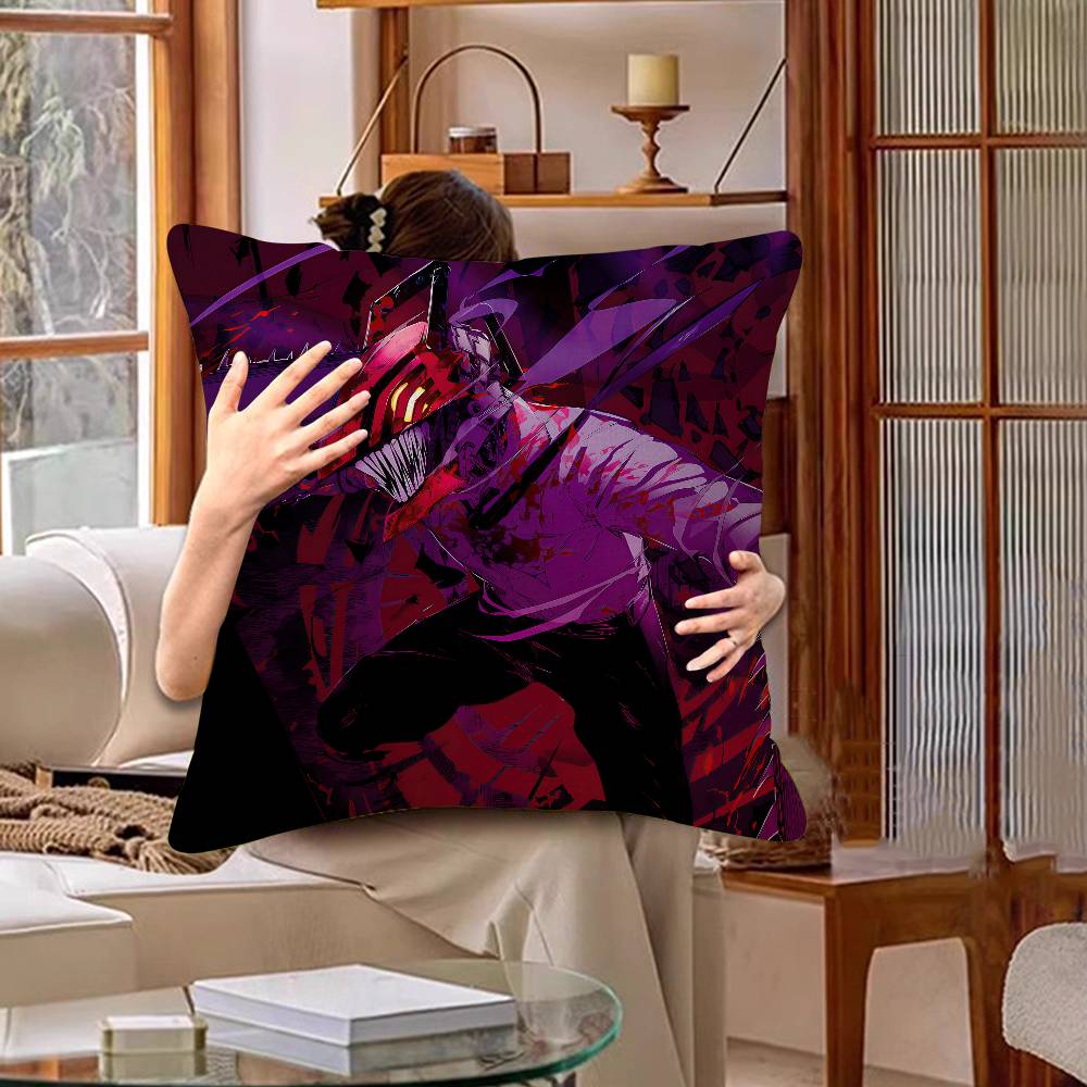 C-Chainsaw Man Maple Design Cushion Cover Happy Autumn Harvest decor Holiday Decorati Pillow Cover