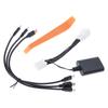 Universal 10pin Connector for Dashcam Power Supply Includes USB Cable for Various Devices Safe Operation