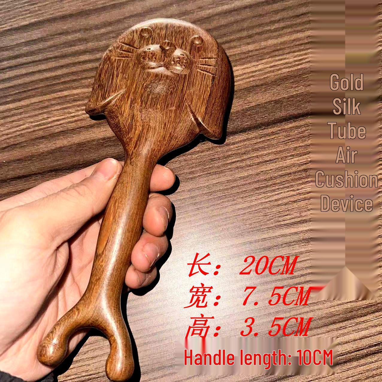 

Большая подушечная щетка из золотого сандала - Распутывающая расческа для гладких волос и массажа кожи головы