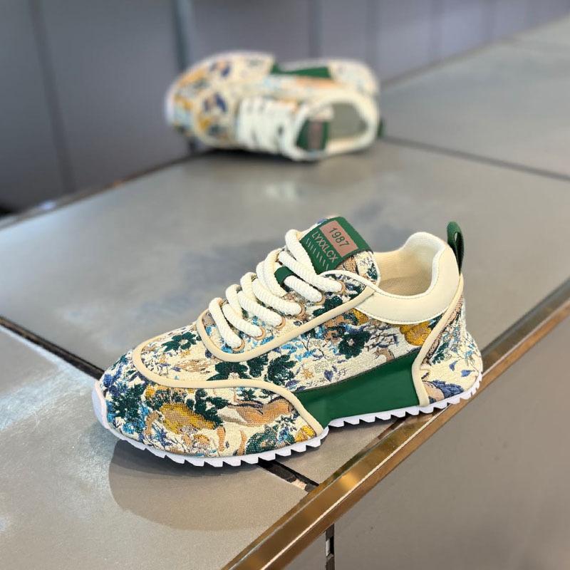 Haftowana torba dno buty dad wiosna nowe gruba podeszwa wygodne lekkie codzienne xk