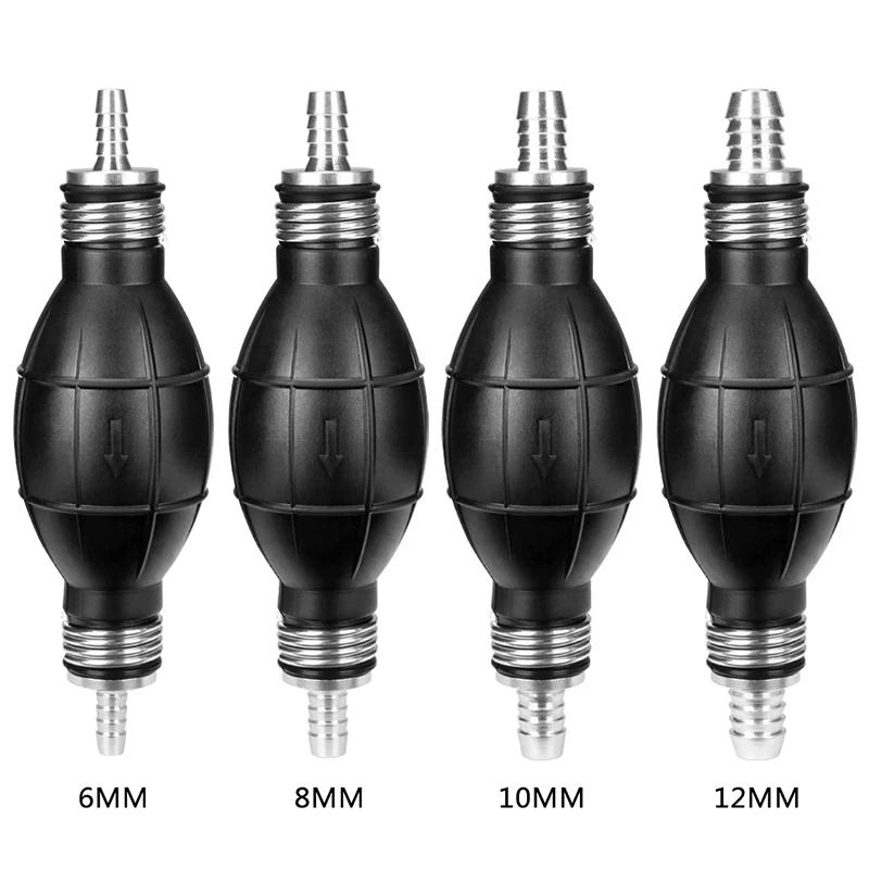 6/8/10/12mm Hand Fuel Pump Line Rubber Aluminum Fuel Pump Primer Bulb For Car Boat Marine Outboard Diesel Oil Transfer Petrol