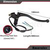 7/8" Clutch Lever with Cable Aftermarket Replacement Parts Fits For150cc 200cc 250cc 300cc Chinese Dirt Pit Bike ATV 4 Wheel Motorcycle.