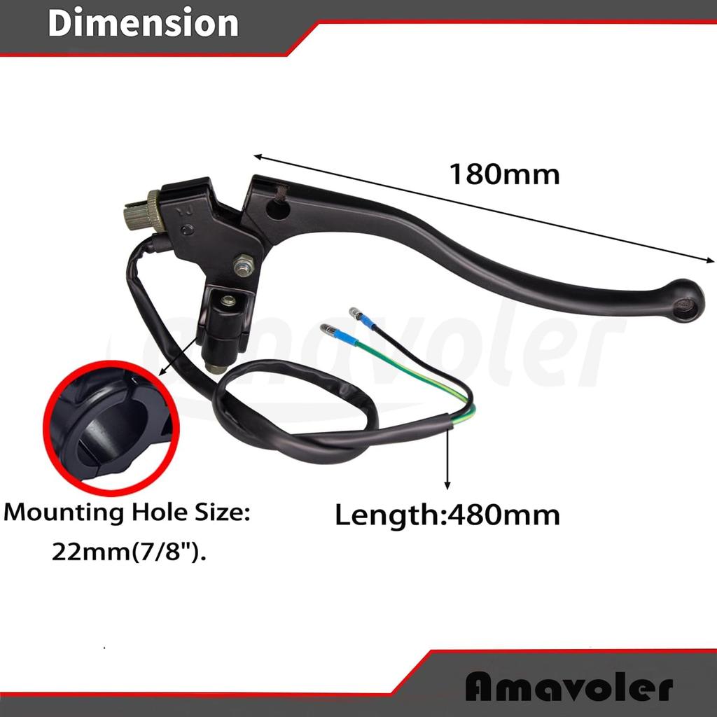 7/8" Clutch Lever with Cable Aftermarket Replacement Parts Fits For150cc 200cc 250cc 300cc Chinese Dirt Pit Bike ATV 4 Wheel Motorcycle.