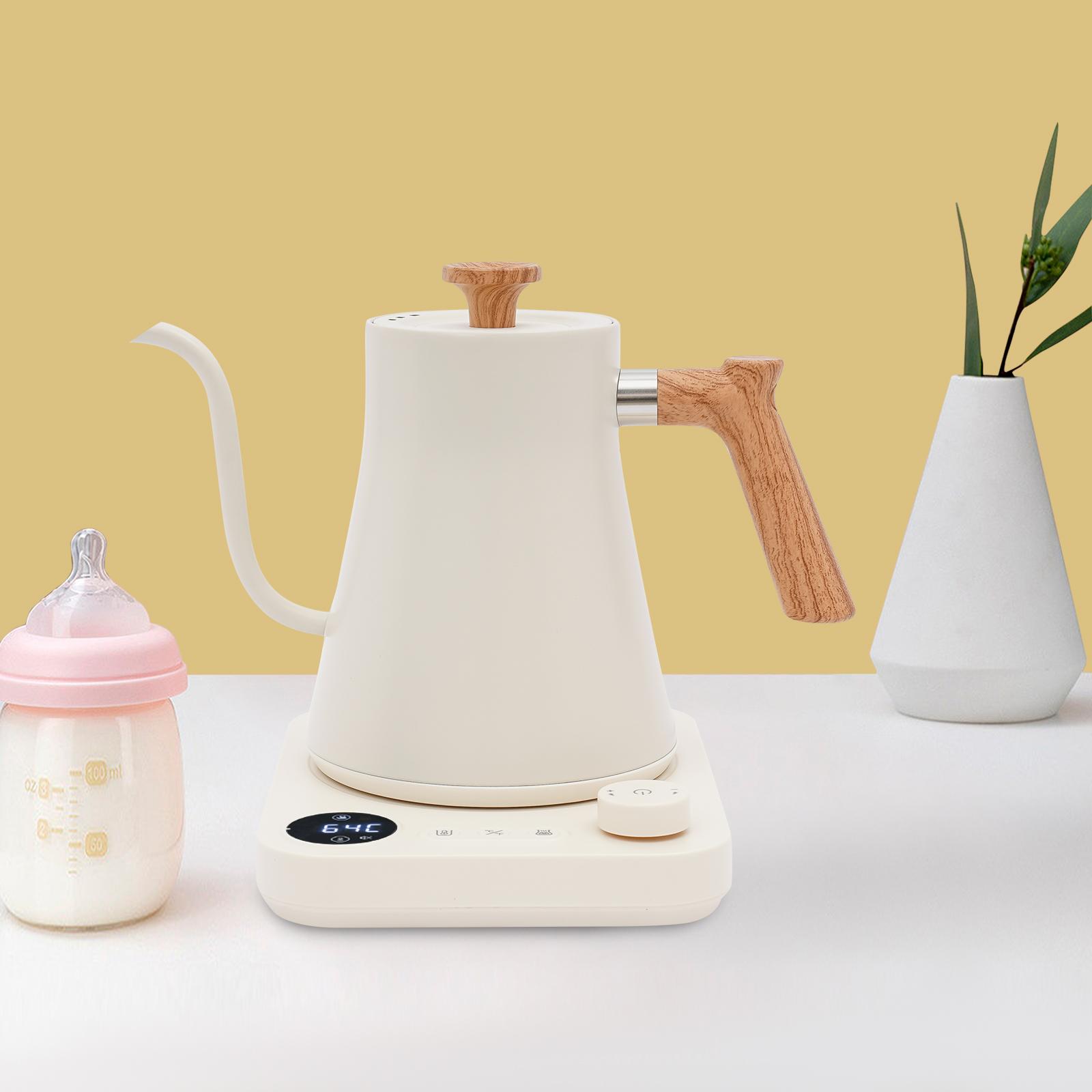 

Білий Електричний чайник з нержавіючої сталі 304 з гусячим носиком, 110В 1200Вт Електричний чайник настільний 28*20.5*22см для дому, офісів білий