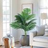 Palm Tree Artificial Plant Leaves Vibrant Green Lifelike Plant  Tabletop Decoration