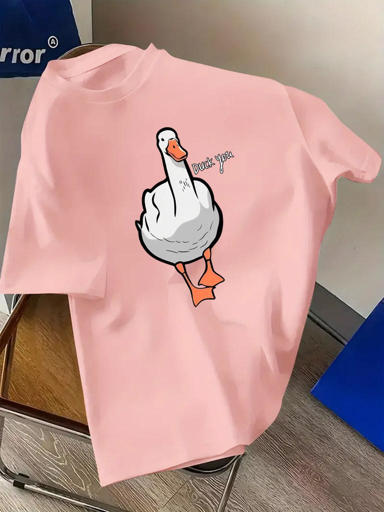 Funny Duck Graphic Print Tshirt Unisex Unisex Women Summer Short Sleeve Fashion Brand Tee Luxury Casual Streetwear Y2k Top