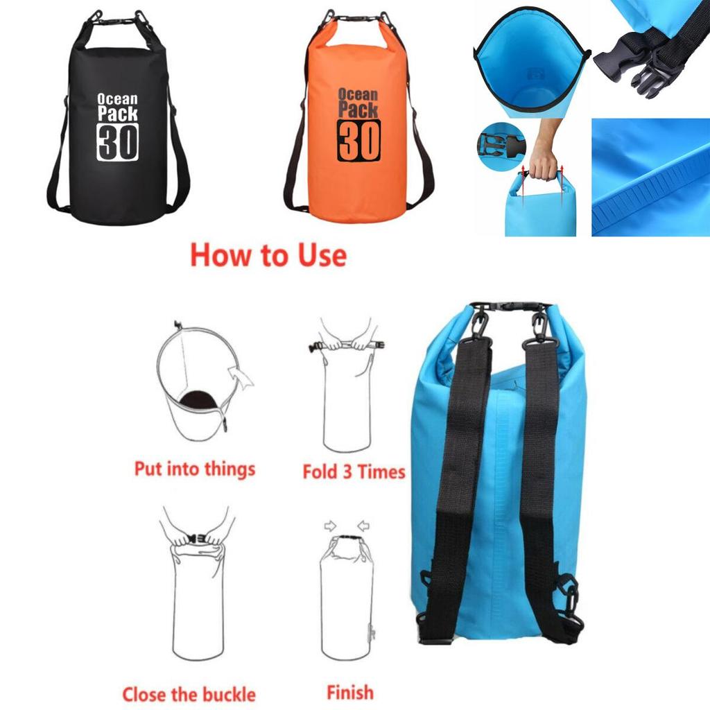 Versatile Waterproof Dry Bag For Boating And Camping With Durable Pvc Construction
