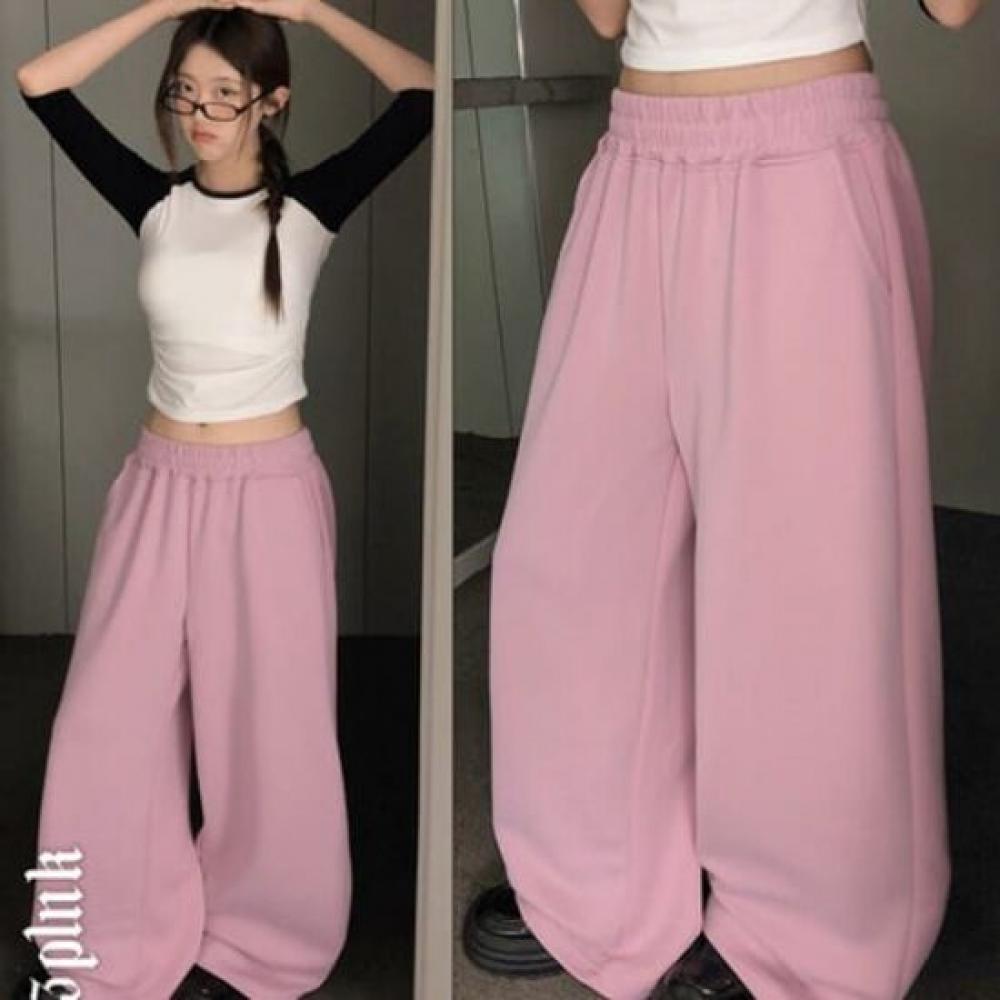 The Pink Gid Banding Wide Training Pants