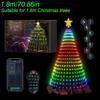 2025 New Christmas Tree Color Light Garland LEDRGB Glowing IC String Lights Bluetooth Control Function Christmas Decorative lamp