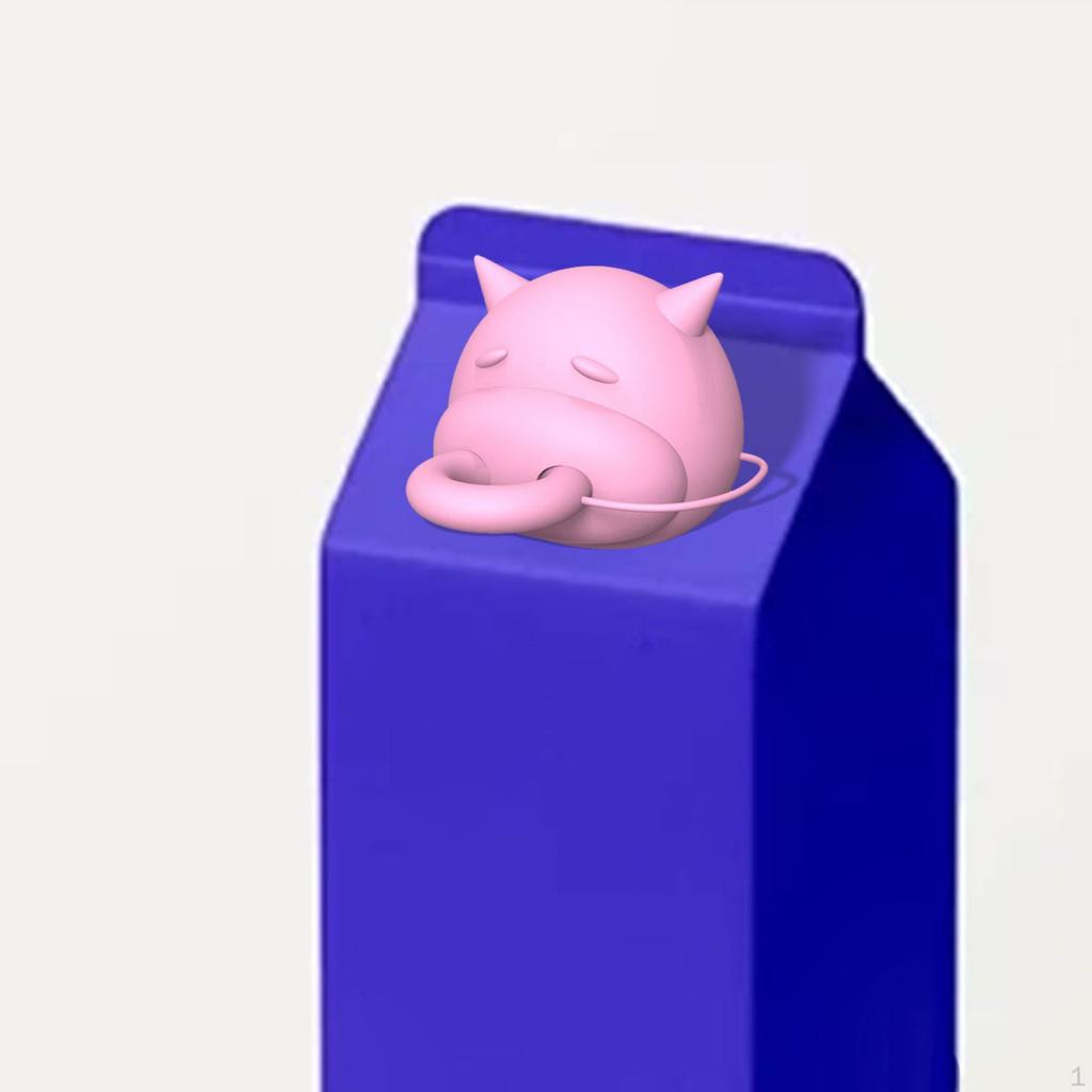 Cow Udder Milk Carton Cap ,Boxed ,3D Printing ,Funny Creative Boxed Diverte Reusable