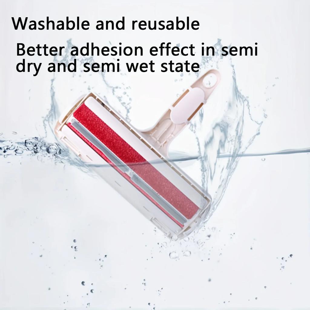 Cat Hair Removal Brush Large Pet Fluff Roller Portable Washable Cat Dog Lint Furniture Sofa Cleaning Tool Reusable Self-cleaning