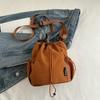 Waterproof Nylon Drawstring Bucket Bag for Women 2026 Trendy Minimalist Shoulder Crossbody Purse