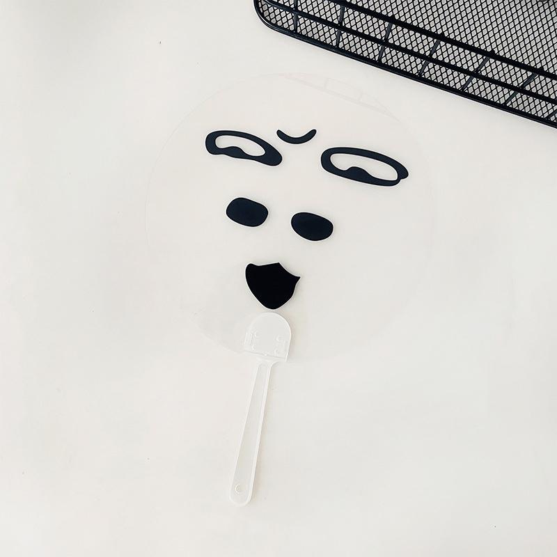 

1/3Pc Funny Expression Abstract Fans Creative Transparent Hand Round Hand Travel Photo Fan Props For Party Favors Novel Gift