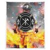 Firefighter Theme Printed Blanket for Sofa Bed Travel Camping Living Room Office Conditioning Blanket for All Seasons Gifts