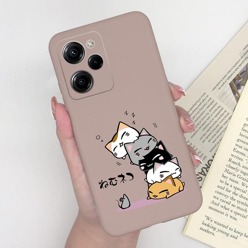 Cell Phone Case For Xiaomi Poco X5 Pro 5G Trendy Pattern Silicone Protective Matte Cover For PocoX5 X 5 X5Pro Capa Funda Bumper