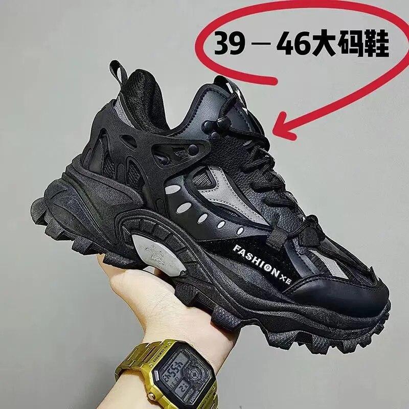 

Новые роскошные кроссовки, мужские массивные кроссовки в стиле Харадзюку, осенняя черная обувь для бега, мужская высокая мода, Zapatos Hombre 41