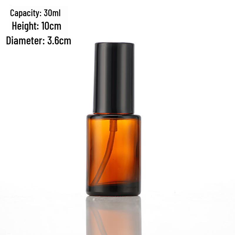 Brown Flat Shoulder Thick Glass Essential Oil Dropper Bottle for Cosmetics and Perfume