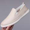 New Shoes for Men Genuine Leather Casual Shoes Comfortable Soft Sole Flat Leisure Shoes Cow Leather Slip-on Loafers