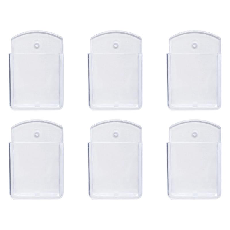 Pack of 6 ABS Plastic Wall Mounted Storage Boxes for Remotes Keys Multipurpose Use Various Locations