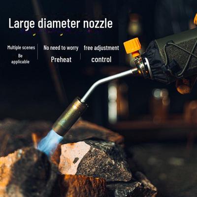 Handfeuerzeug mit Spritzpistole für Grillen im Freien mit Kartenzündung und Feueranzünder aus Aluminiumrohr – ideal zum Verbrennen von Schweinehaaren und problemlosen Grillen.