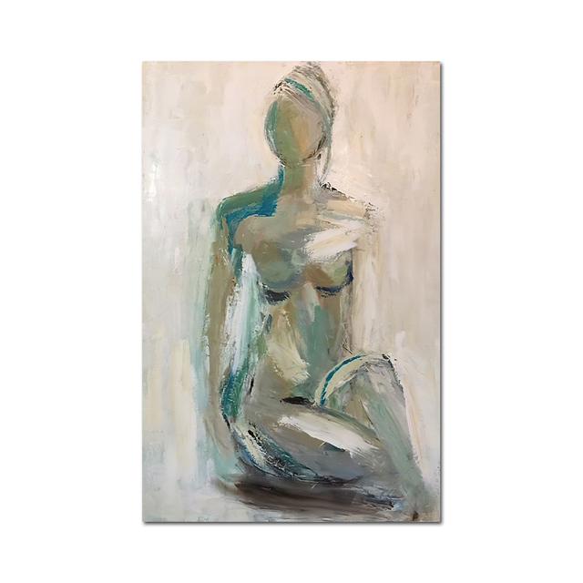 Peinture à l'huile abstraite moderne nue féminine HD affiche salon mur Art photo décoration de la maison