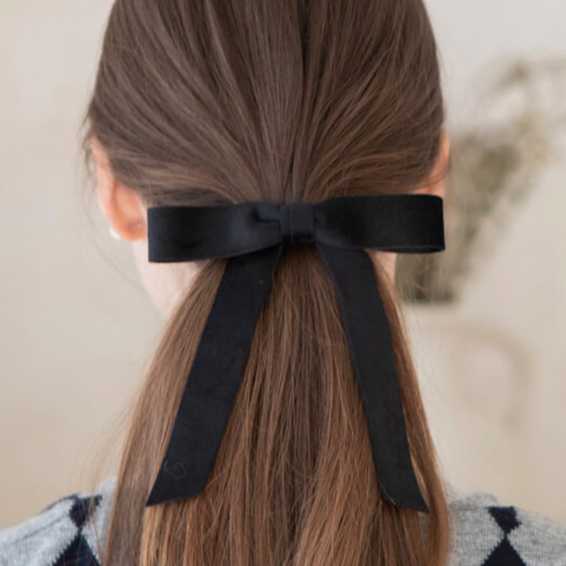 

FANTASTIC PLANET classic velvet ribbon hair pin (2colors) LAVENDER BLUE