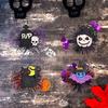 1 Pair Halloween Dog Barrettes Witch Hat Pet Hair Clip Felt Skull Gauze Cobweb Hair Accessories for Puppy Cats Festive Dress-up