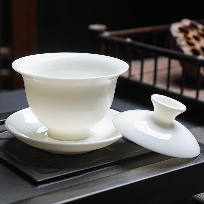 Tuopai 10-Piece Suet Jade Ceramic Tea Set