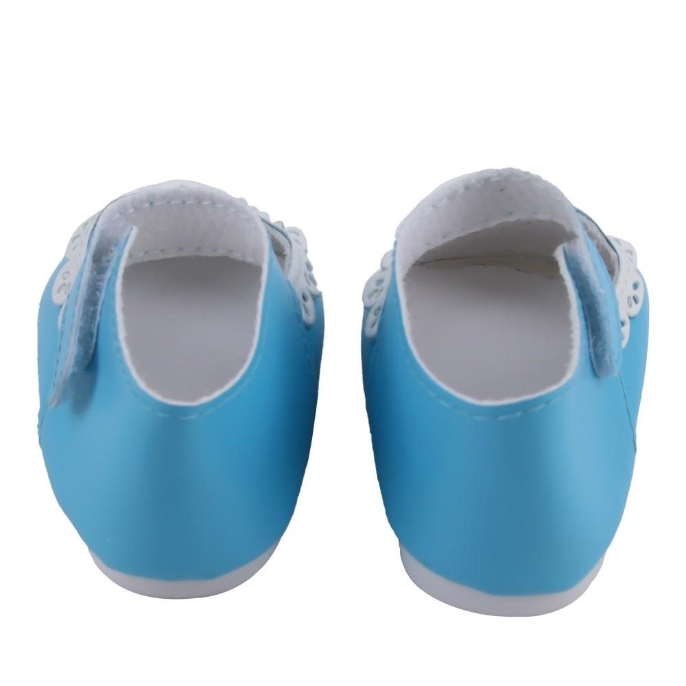 Pu Leather Doll Shoes 8cm Size Mini Gossip Shoes Baby Shoes Reborn Doll Shoes  Girl Dolls