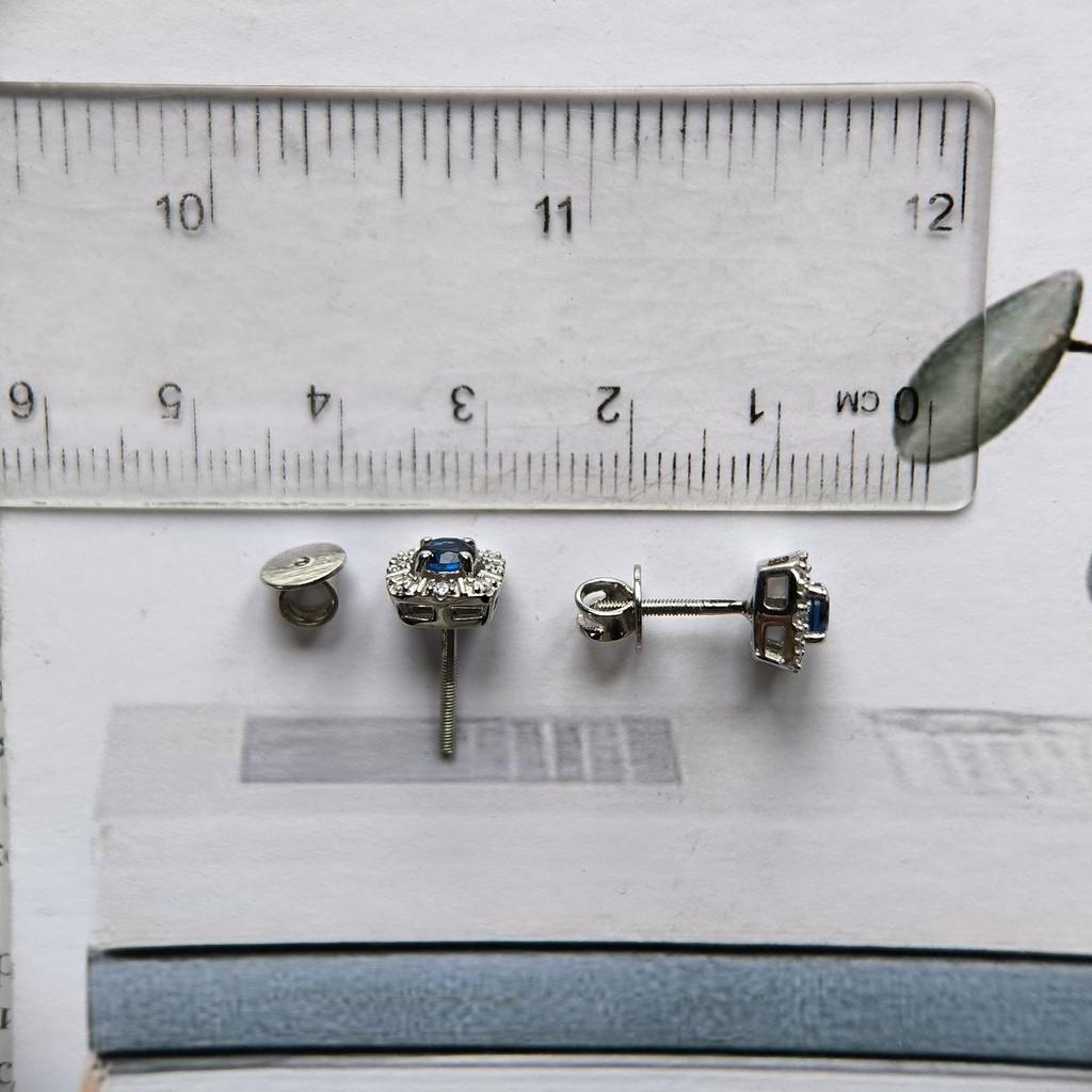 Серебряные серьги с сапфиром nano 0.64ct (2188926)