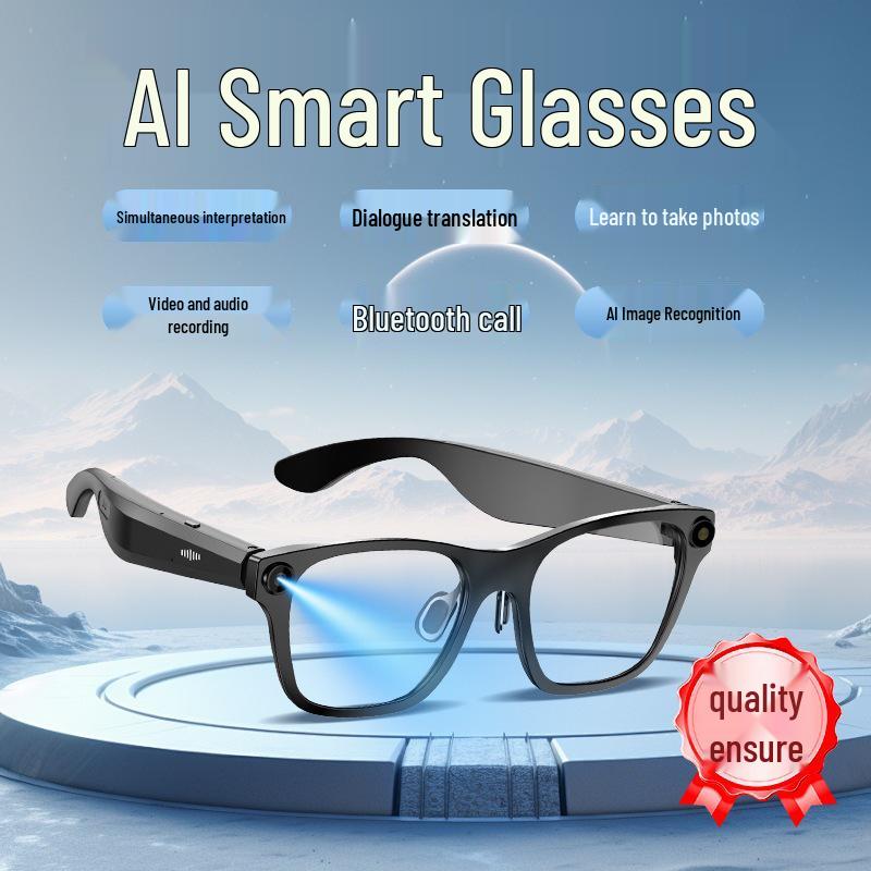 Smart Glasses: 800W Pixel Camera, AI, Bluetooth Audio, Call Translation, Photography & HD Video Recording