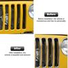 Chrome Front Grill Grille Ert Trim Decor Ring for 1997-2006 Jeep Wrangler TJ