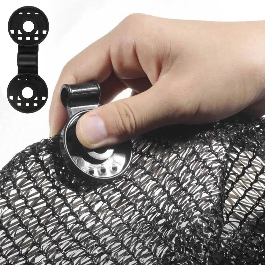 100 Pcs Reusable Garden Clamp Sun Shade Clips Portable Plastic Round Fixing Net Accessory For Outdoor Fishing / Fiking / Picnics