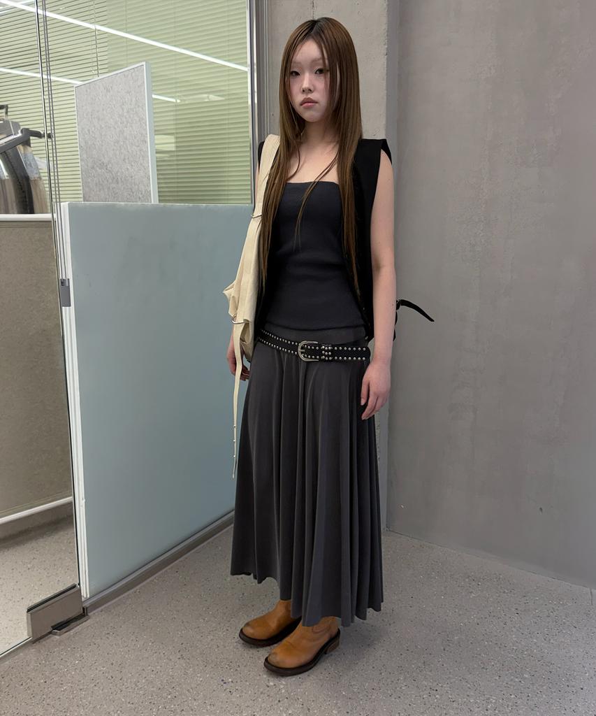 Tinsi Flow Fold Dress (Charcoal)