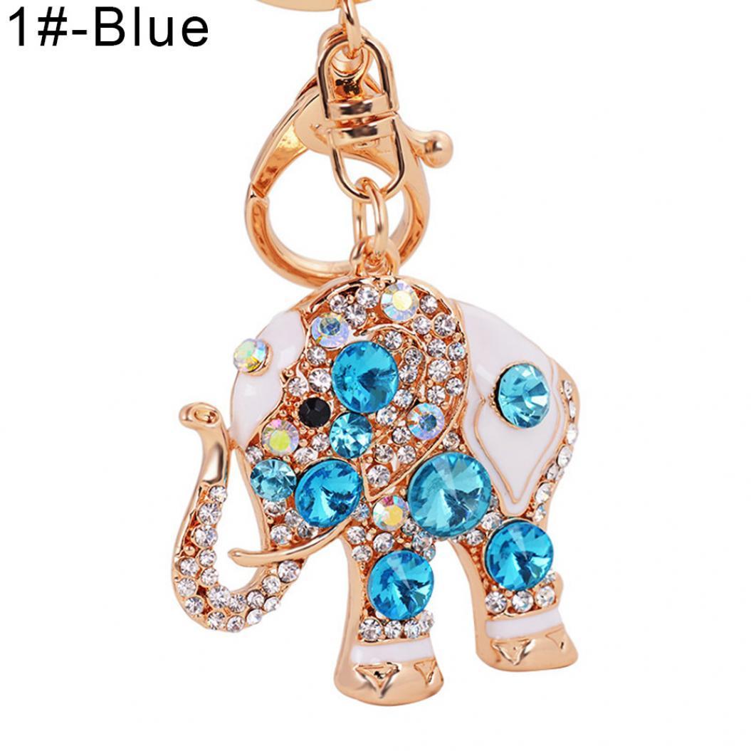 

Брелок в виде слоника, для ключей синий