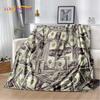 3D Dollar Euro Pound Money Rich Cartoon Soft Plush Blanket,Flannel Blanket Throw Blanket for Living Room Bedroom Bed Sofa Gift