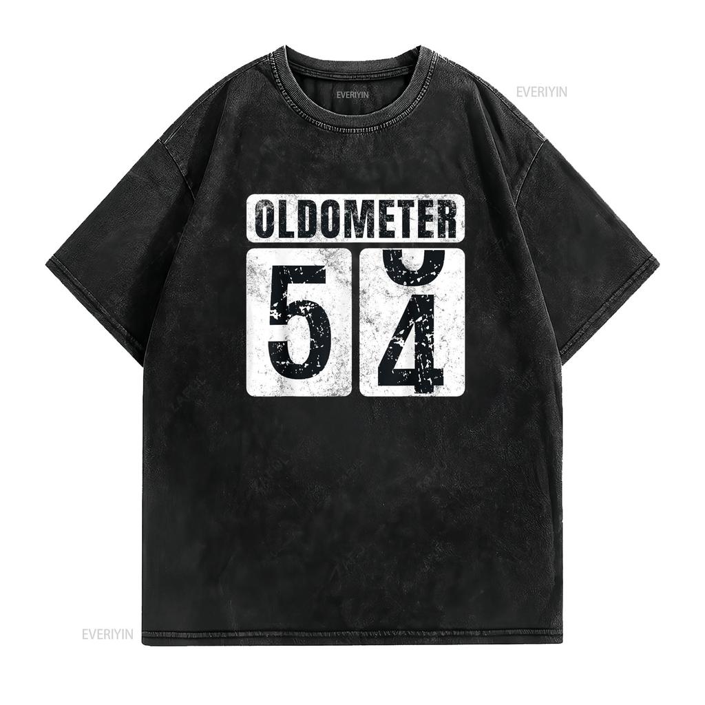 Oldometer 54 T Shirt Vintage Funny 54th Birthday Idea vintage Washed graphic homme designer clothes Casual Stretched Breathable