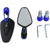 7/8" Motorcycle Mirrors,Bar End Rear View Mirrors Compatible With Honda Grom,Ducati, Suzuki,Yamaha, Kawasaki And More (BLUE)