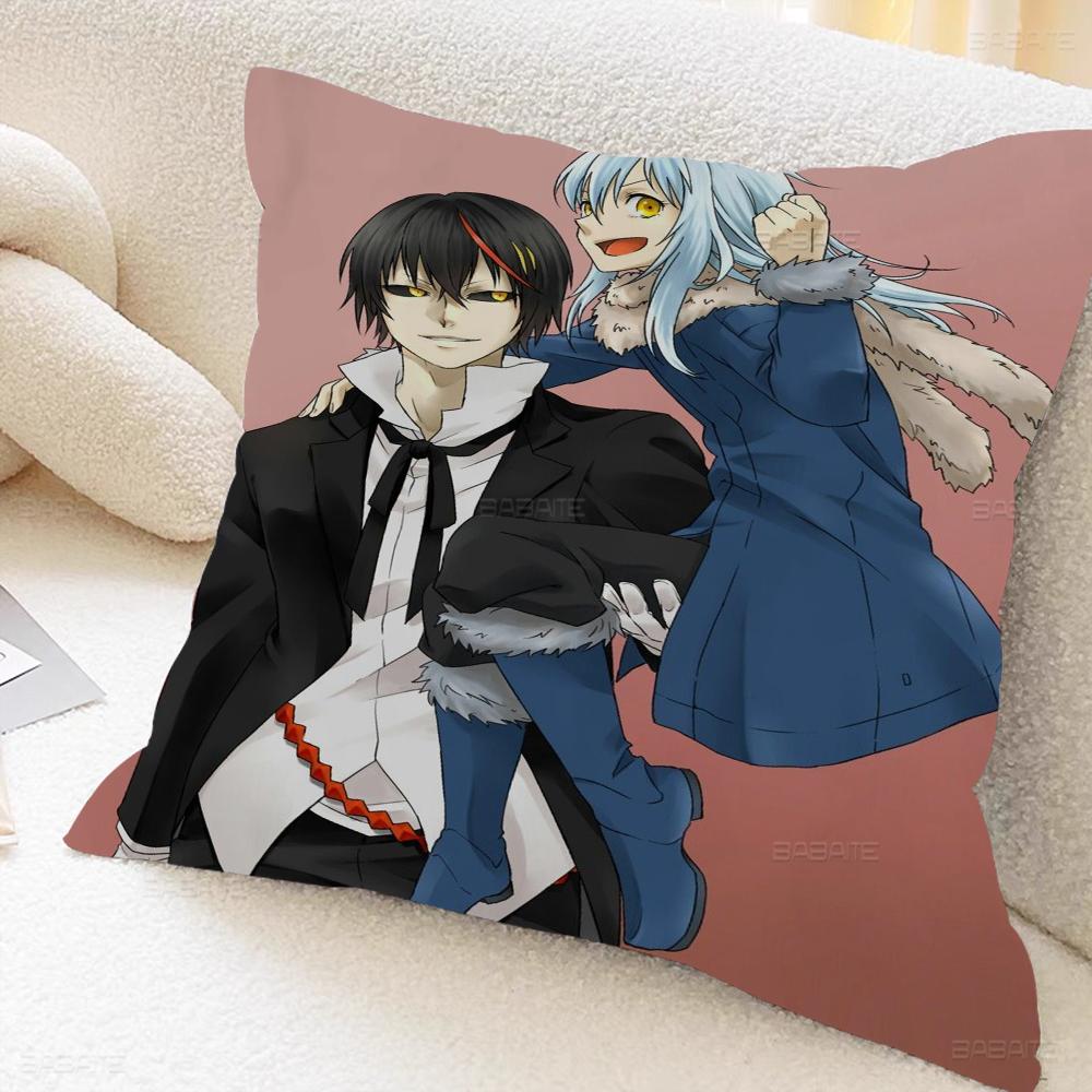 Anime Tensei Shitara Slime Datta Ken Cushion Cover Decorative Pillow Sofa Home Decor Case Pillow Cases