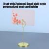 2Pcs Pepper Shape Metal Note Memo Holder Place Card Holder Photo Display Stand For Table Decoration Festival Celebration