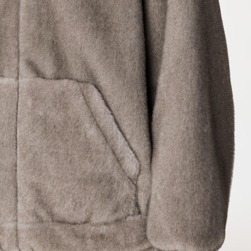 JNBY 2024 Winter Faux Fur Hooded Coat