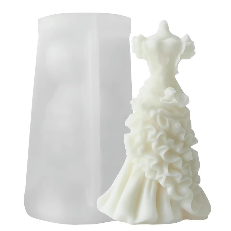 Silicone Molds Wedding Dress Candle Molds Epoxy Resin Molds Castings Molds Plasters Molds for Home Decoration