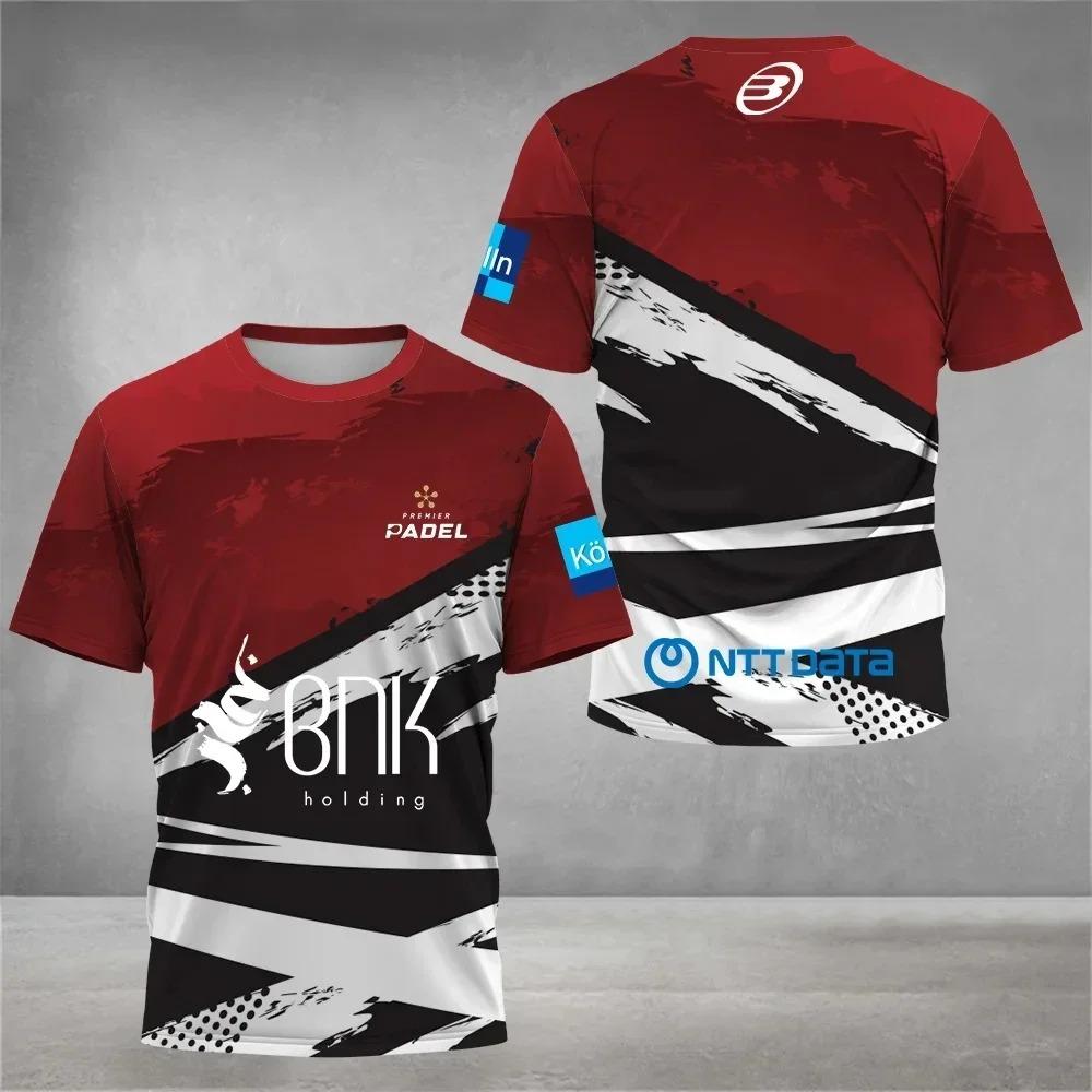 

Мужская футболка для ежедневных тренировок, легкая, дышащая, для падел-тенниса, с 3D-принтом, одежда для взрослых, детей, девочек, с коротким рукавом, спортивная мода, уличная одежда L