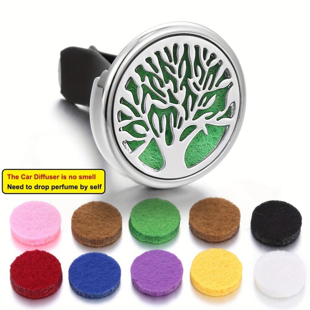1pc Car Aromatherapy Diffuser Locket Car Clip Perfume Essential Oil Diffuser Car Vent Clip Air Freshener Purifier With 10pcs Mixed Pads