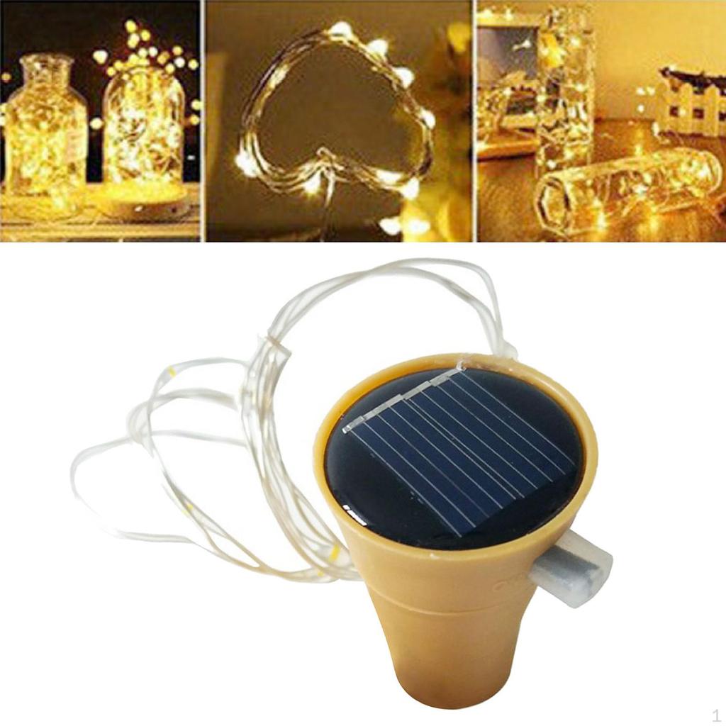 , Mini No Bottles, 2 M, Wedding, Waterproof, Solar Powered, 20 LEDs, Weeding, Halloween,