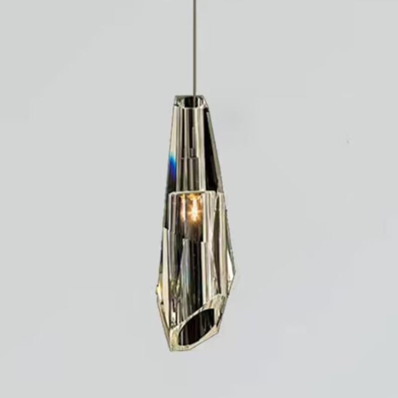 Full Copper Light Luksus Krystall Nattbordslampe Soverom Enkelt og kreativt Restaurant Bar Disk Balkong Langt Dekorativt lys